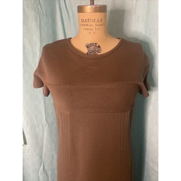 VTG MOD CAPRIEL Made in Belgium 100% WOOL DRESS With Matching Long Jacket - Picture 10 of 16